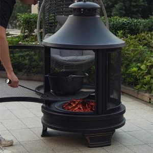 Patio/ Garden Iron Fire Pit- Outdoor Heater- Winter BBQ Charcoal Brazier