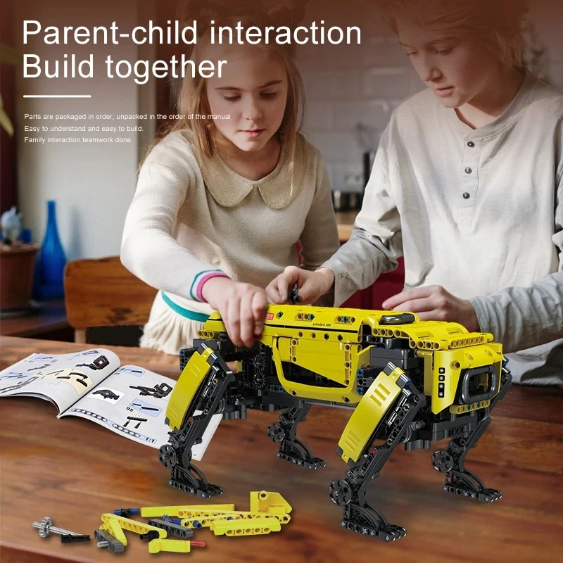 Build-Your-Own-Dog!- 936-PCS RC Power Robot Dog Building Blocks - Technical Robot Toy- Motorized - Image 3