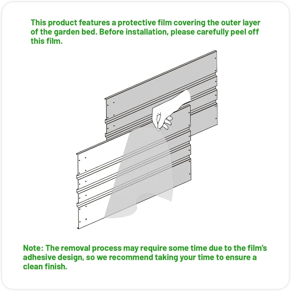 Galvanized Metal Raised Garden Bed- 8 x 4x 2 FT Outdoor Large Metal Planter Box - Image 3
