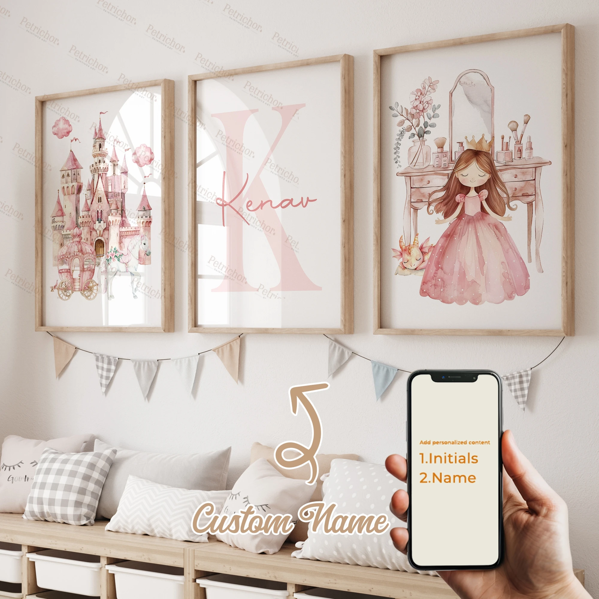 3pcs Personalized Name Wall Art for Babies and Children - Image 17