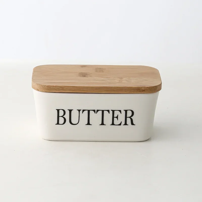 Butter Sealing Box- Ceramic Butter Plate with Lid and Knife - Image 6