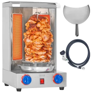 Shawarma Grill Machine- Gas Vertical Broiler- Gyro Rotisserie Oven