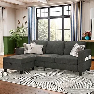 Sectional Sofa for Living Room - 78', L-Shaped Beige- Pet Friendly- Modular 3-Seater- Convertible Sofas- Washable- Multiple Fabrics and Colors - Image 10