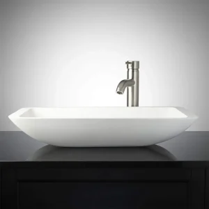 Canopus 24" Resin Vessel Bathroom Sink - White