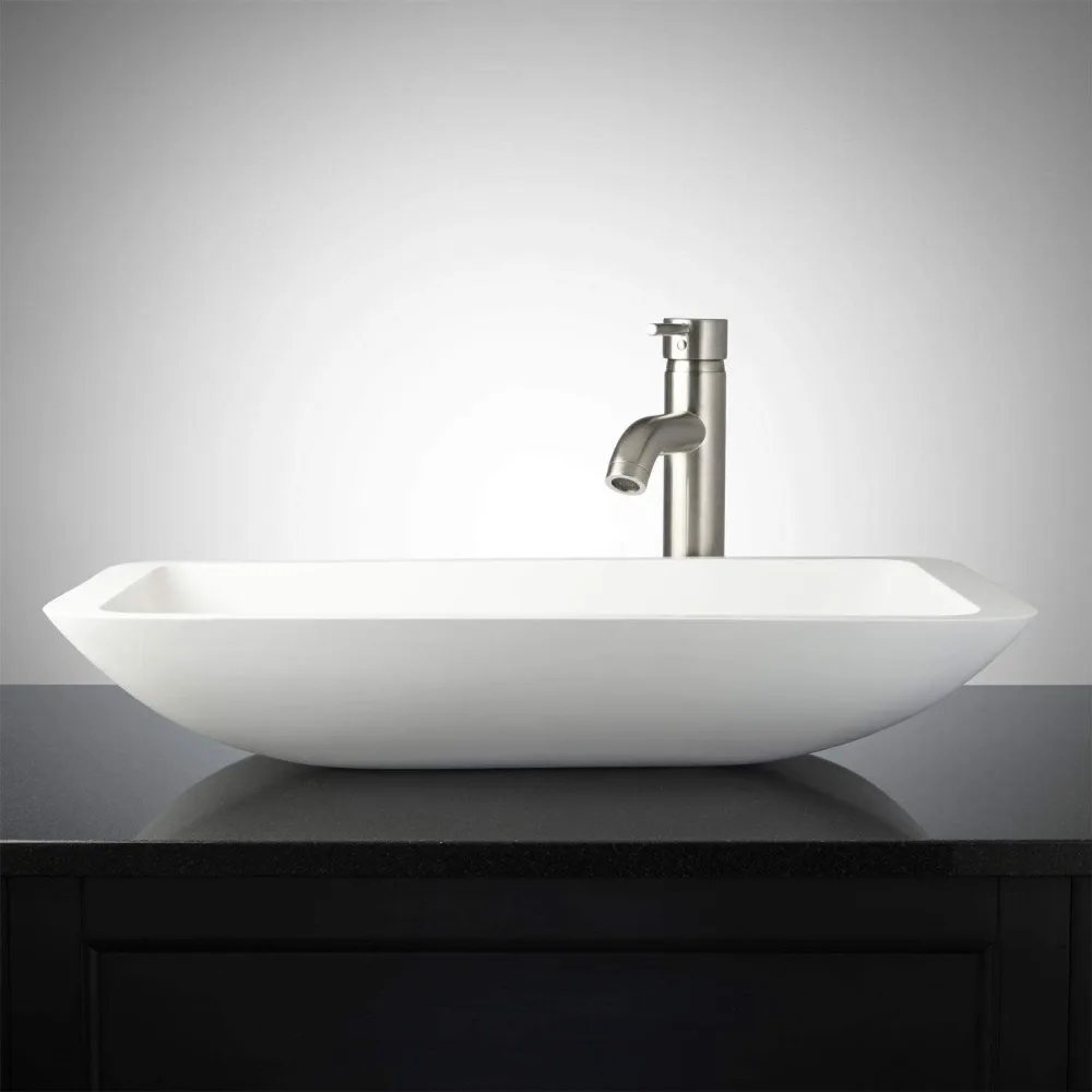 Canopus 24" Resin Vessel Bathroom Sink - White