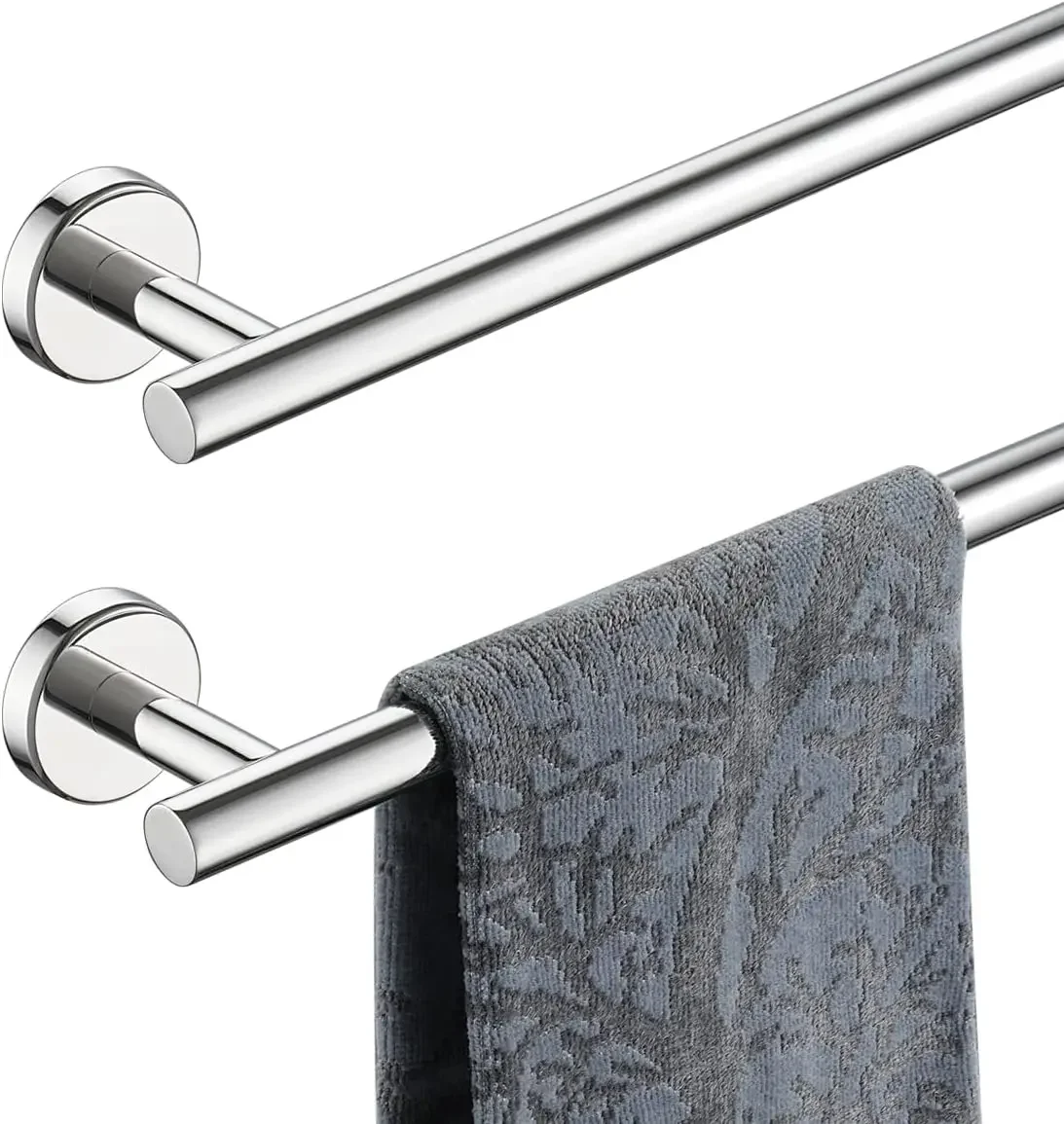 Bath Towel Bar- Bathroom Towel Rack- Thickened 0.8mm Towel Holder Wall Mount- Total Length 27 Inches- 2 Pack - Image 8