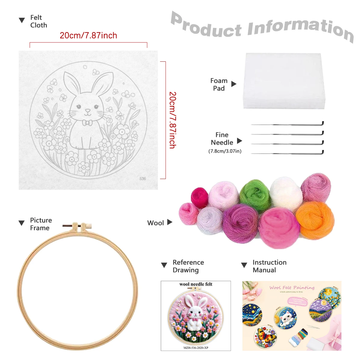 Wool Felting- Painting With Wool- Embroidery Kit- Cats! Cats! and More Cats! (Beginner Friendly) - Image 4