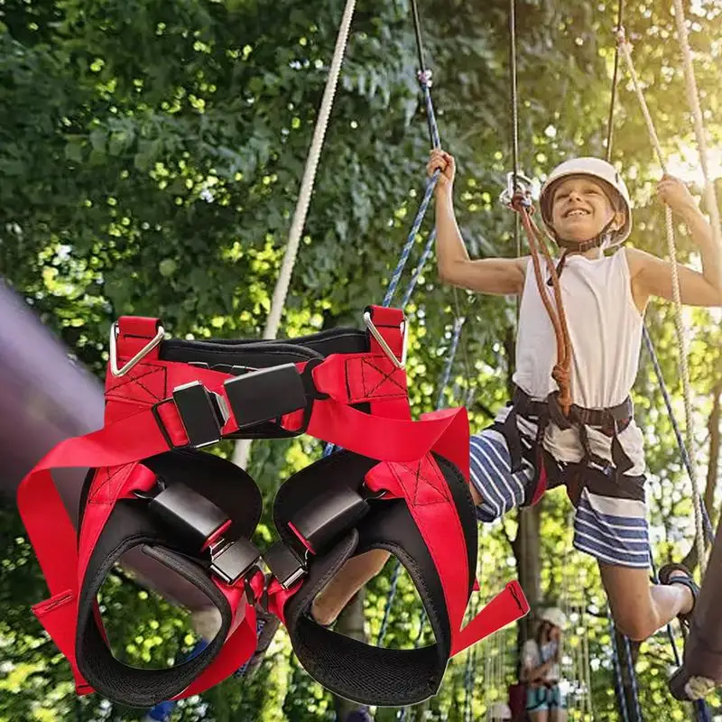 Adjustable Trampoline Safety Harness for Children- Double Buckle Waist Belt- Thick Cushion Support- 160 lbs Weight Limit - Image 5