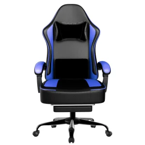 Gaming Chair- Pocket Spring Cushion- Footrest- Ergonomic Computer Chair for Adults- Breathable PU Leather- 4 Colors