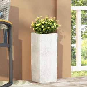 Elegant Magnesium Oxide Planter- Antique Finish- Flower Pot for Gardens and Patios