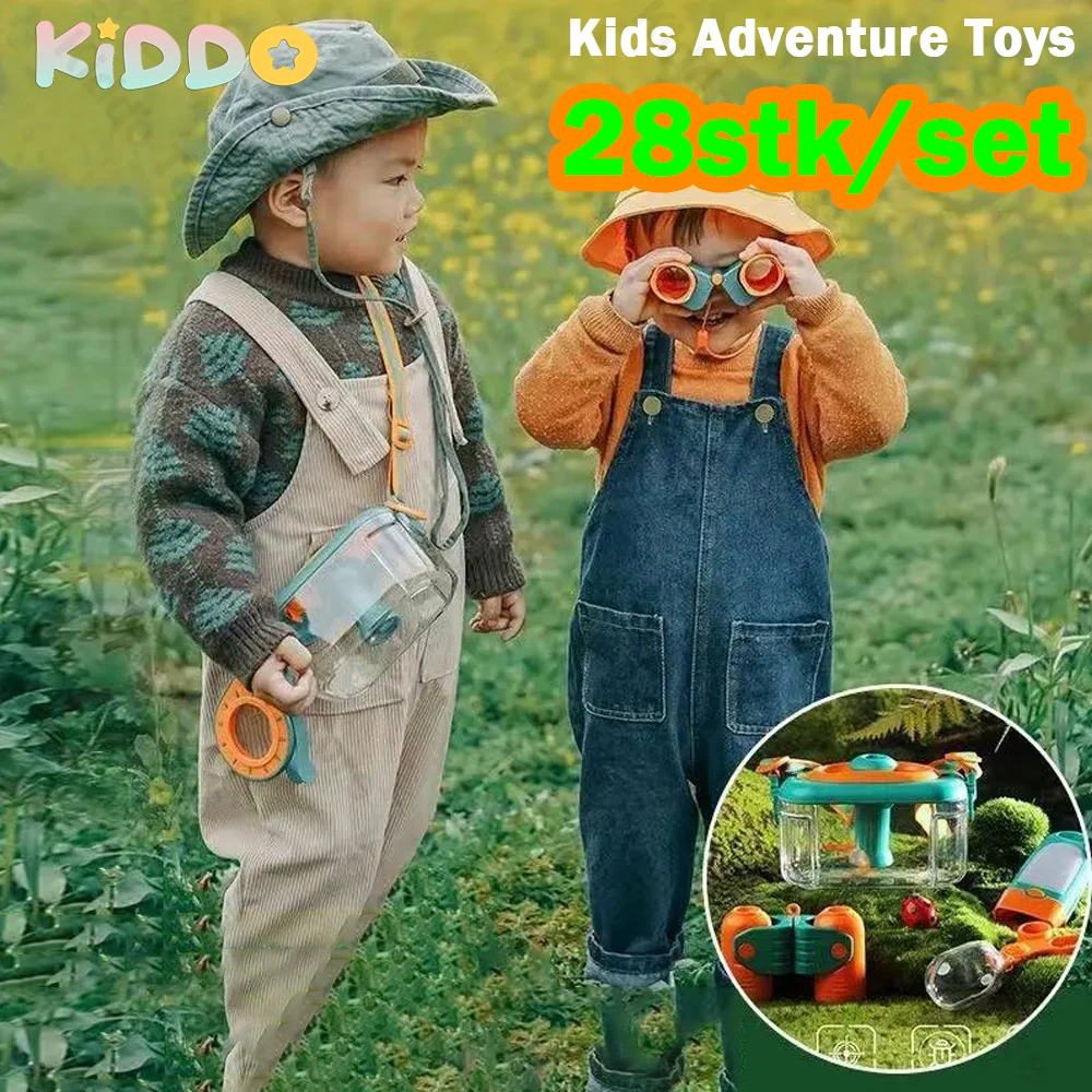 Kids Adventure Toys Kit- 28 Tools- Outdoor Nature Exploration