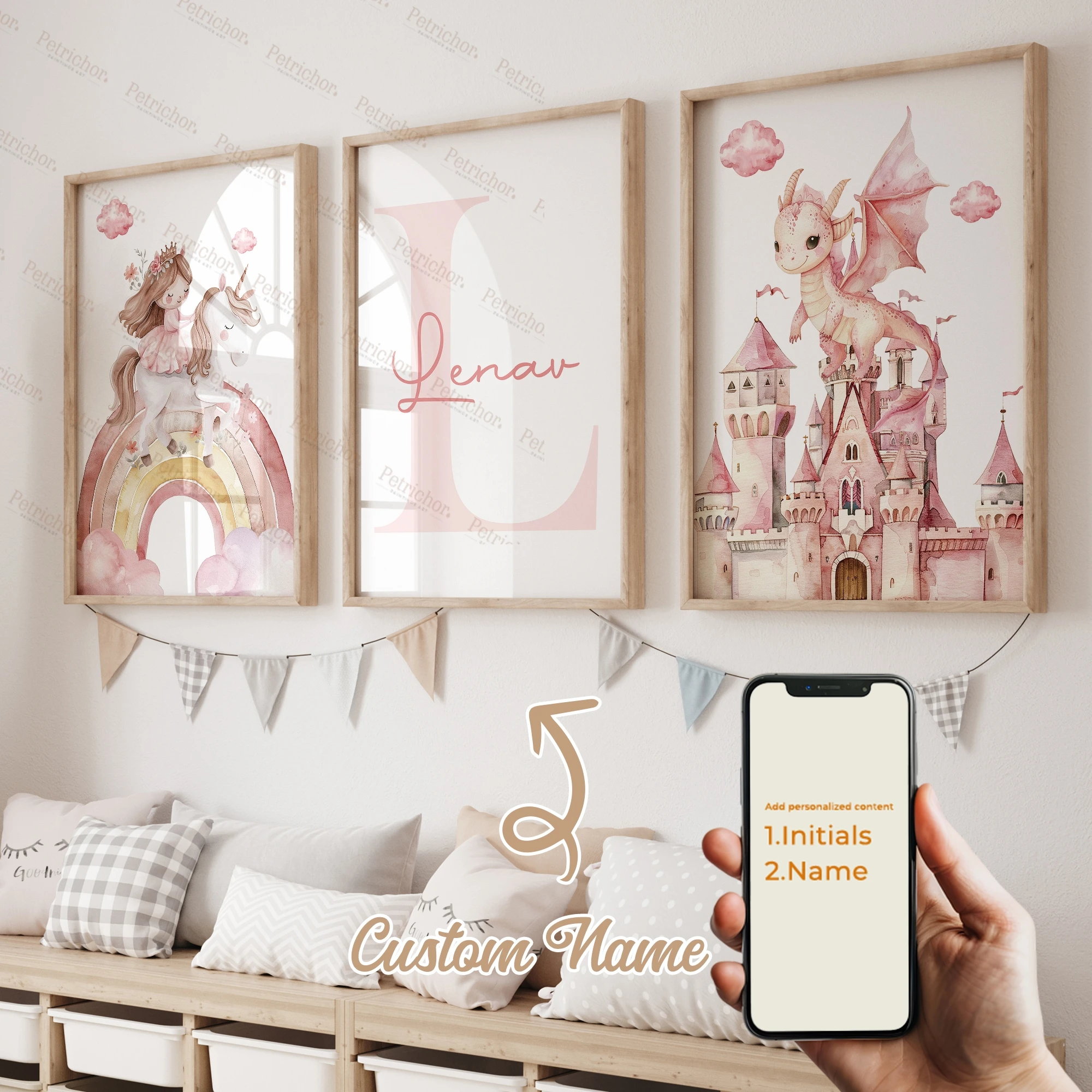 3pcs Personalized Name Wall Art for Babies and Children - Image 21