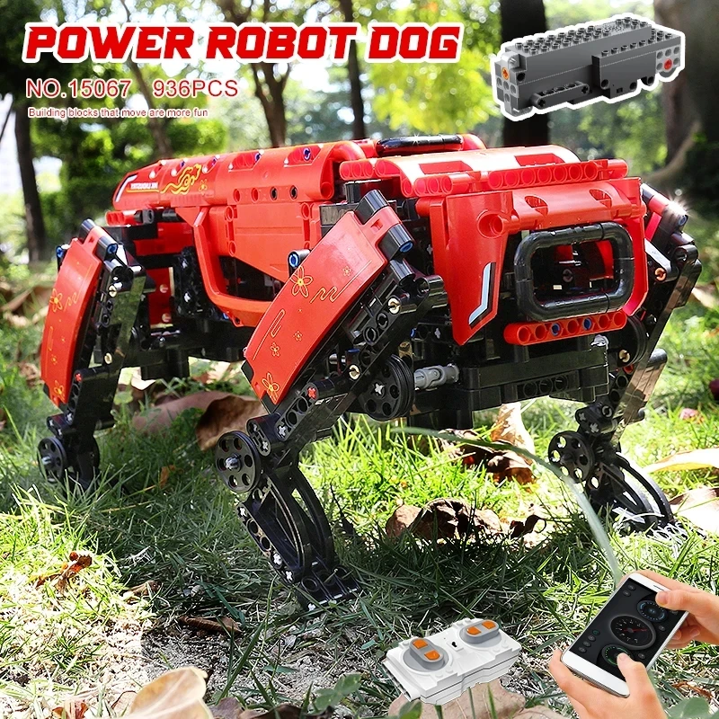 Build-Your-Own-Dog!- 936-PCS RC Power Robot Dog Building Blocks - Technical Robot Toy- Motorized - Image 5