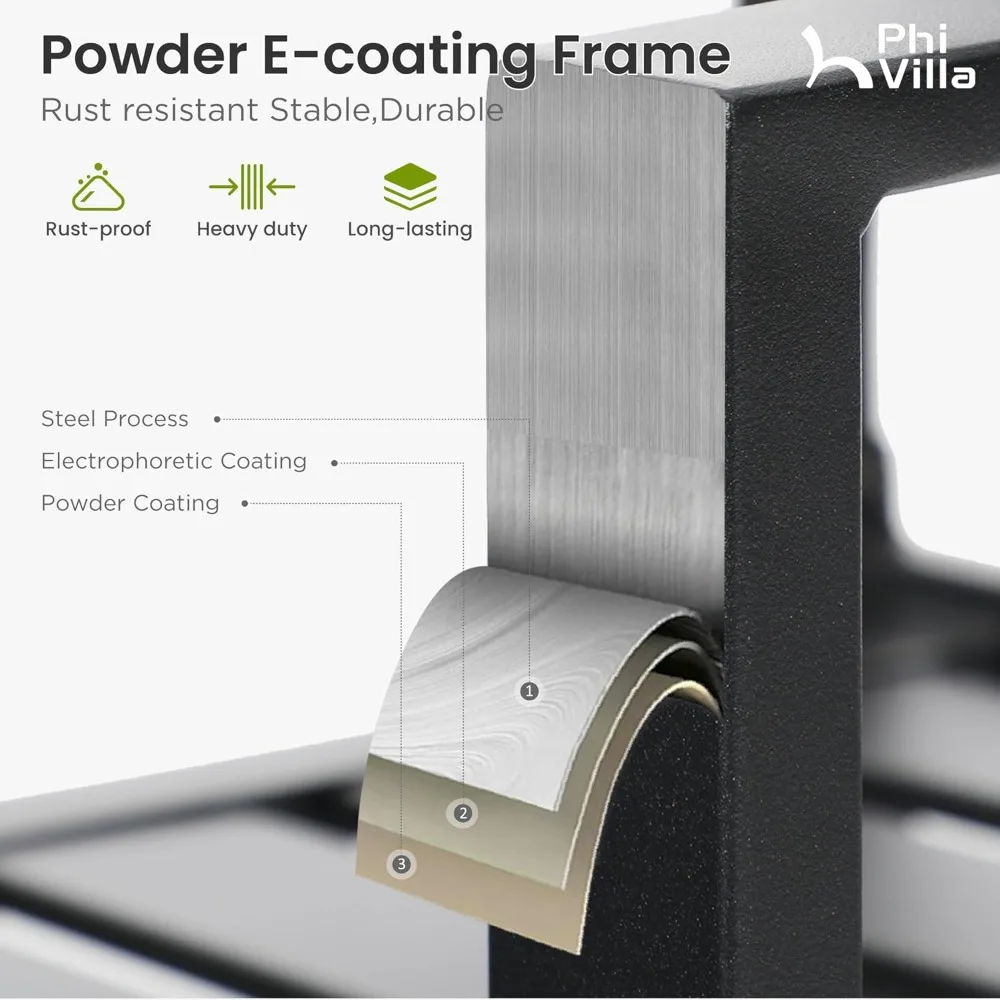 7- Pcs Patio Dining Set- Outdoor Table- 6- Chairs- Metal Frame- Steel Round Table- Chairs Can Be Swivel or Stationary - Image 3