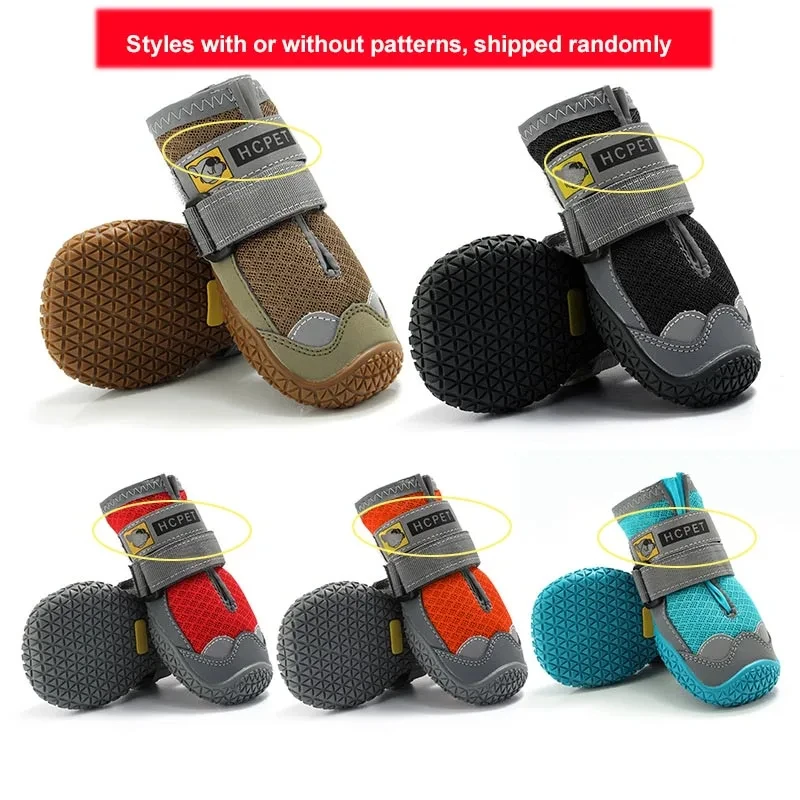 4Pcs/Set Dog Shoes for Large Dogs- Breathable- Outdoor Dog Shoes- Anti-Slip for Hiking- Rubber Sole - Image 2