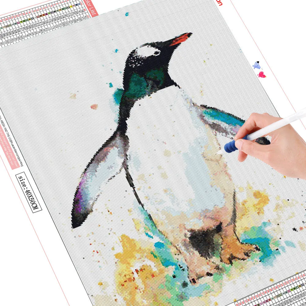 5D DIY Diamond Painting- Full Drill Square/Round- Penguin Diamond Embroidery - Image 3