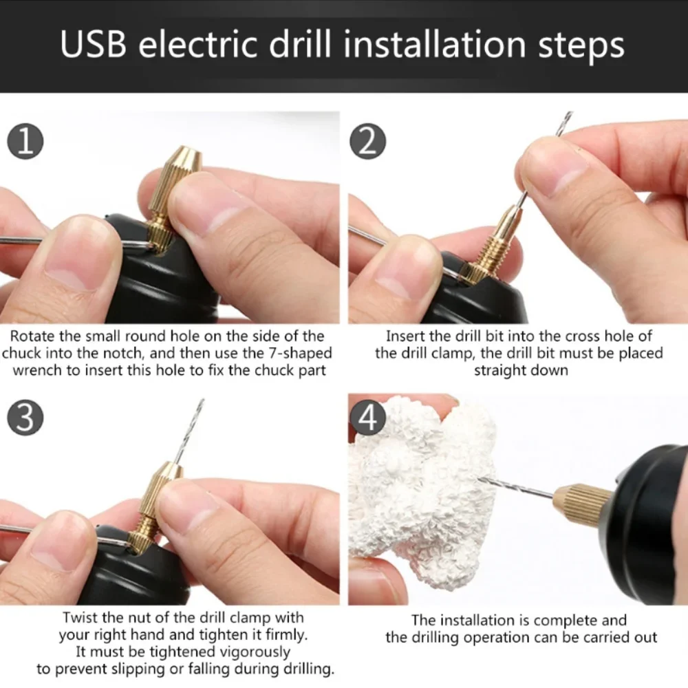 Handheld Mini Electric Drill- USB- Epoxy Resin- Jewelry Making - Image 6