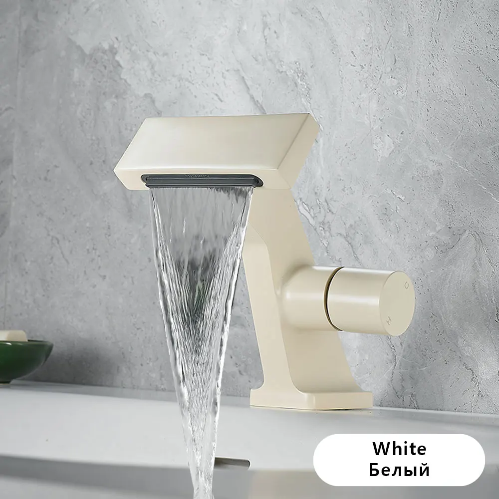 Matte Gray Bathroom Sink Faucet- New Design Waterfall Basin Faucet (Many Colors Available) - Image 7
