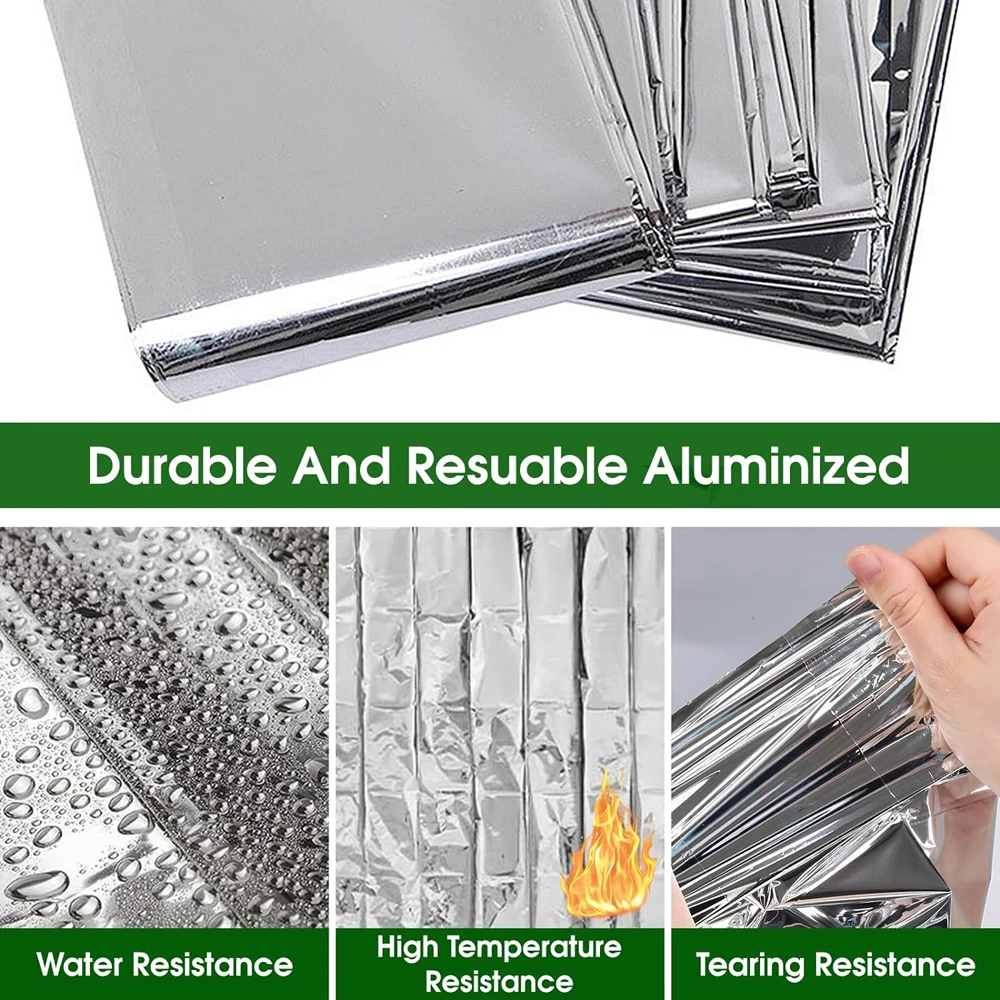Survival, Emergency, Mylar Thermal Blanket- First-Aid, Camping, Hiking - Image 4