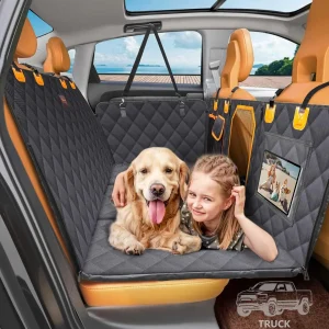 137×147 CM (54x58 IN), Double Zipper, Dog Car Seat Pad. Waterproof- Dirt Resistant