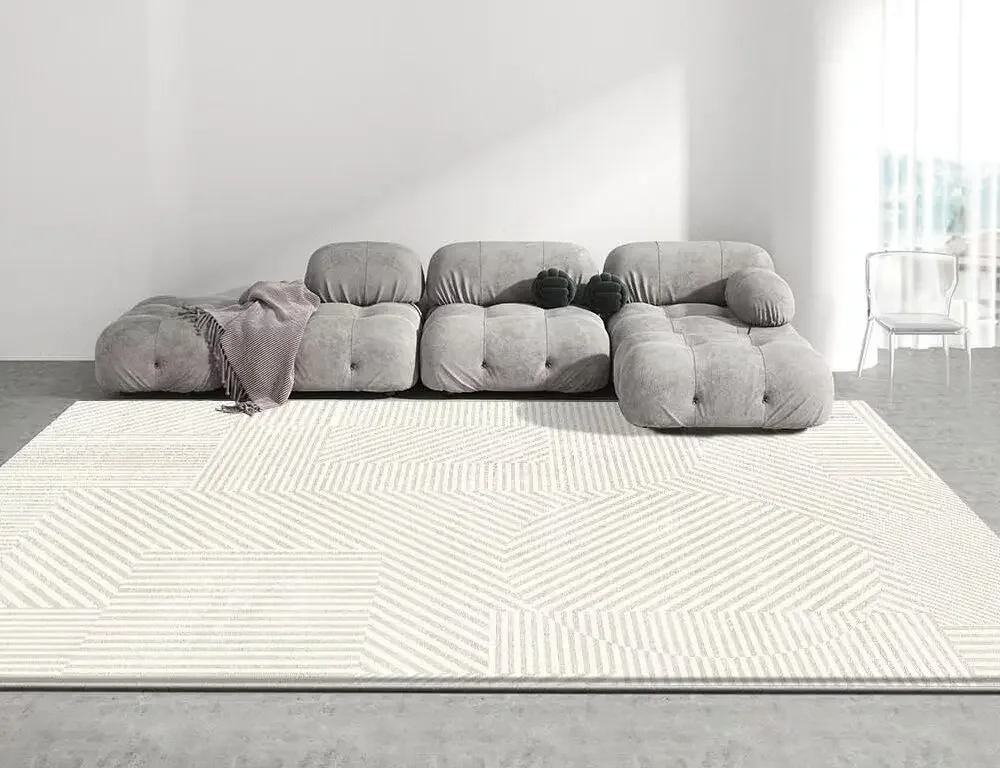 Large Living Room Carpet- Luxury Beige Bedroom Rug- Soft, Washable Rug- Many Styles and Sizes - Image 14