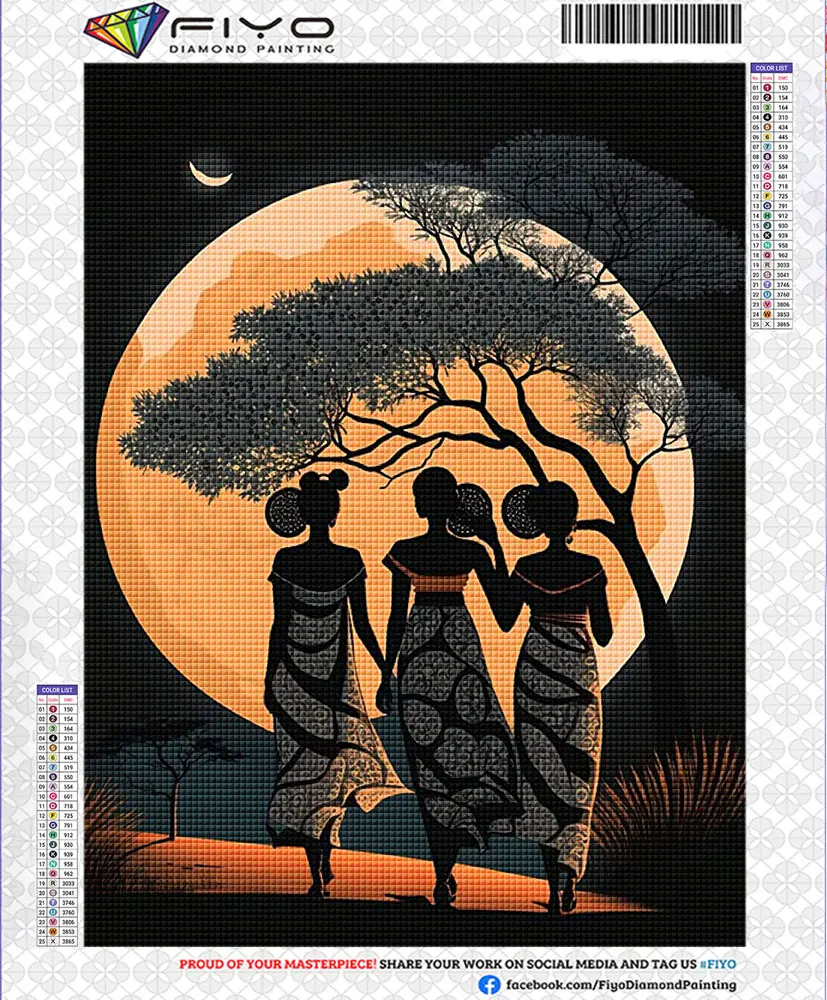 Diamond Painting- Full Diamond Mosaic African Women - Image 9