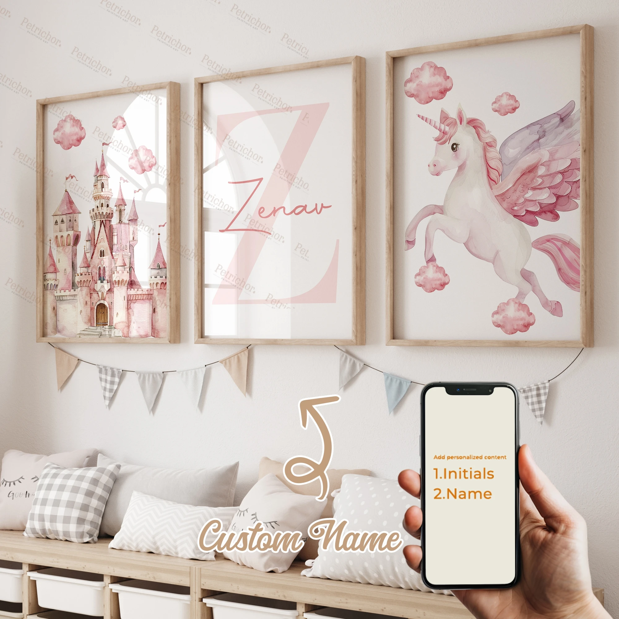 3pcs Personalized Name Wall Art for Babies and Children - Image 20