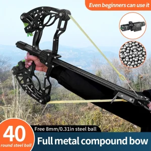 40 Continuous Steel Ball Compound Bow- Gray Eagle Second-generation Adult Bow- High Accuracy, Long Range Shooting