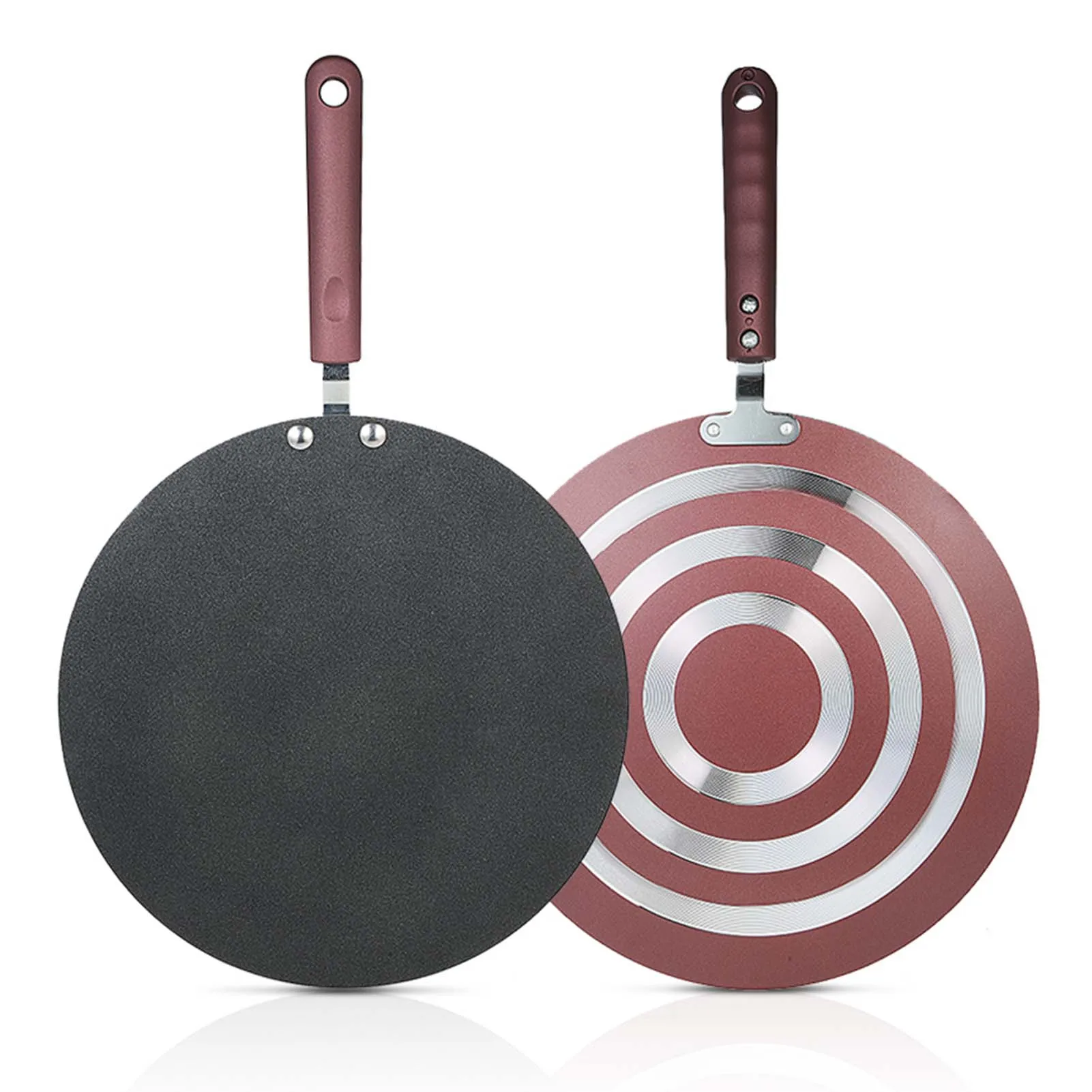 Pancake Pan- Aluminum Alloy Crepe Maker- Flat Griddle with Spreader & Spatula - Image 5