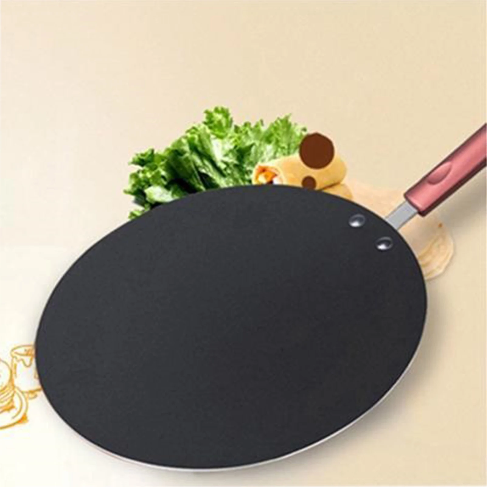 Pancake Pan- Aluminum Alloy Crepe Maker- Flat Griddle with Spreader & Spatula - Image 4