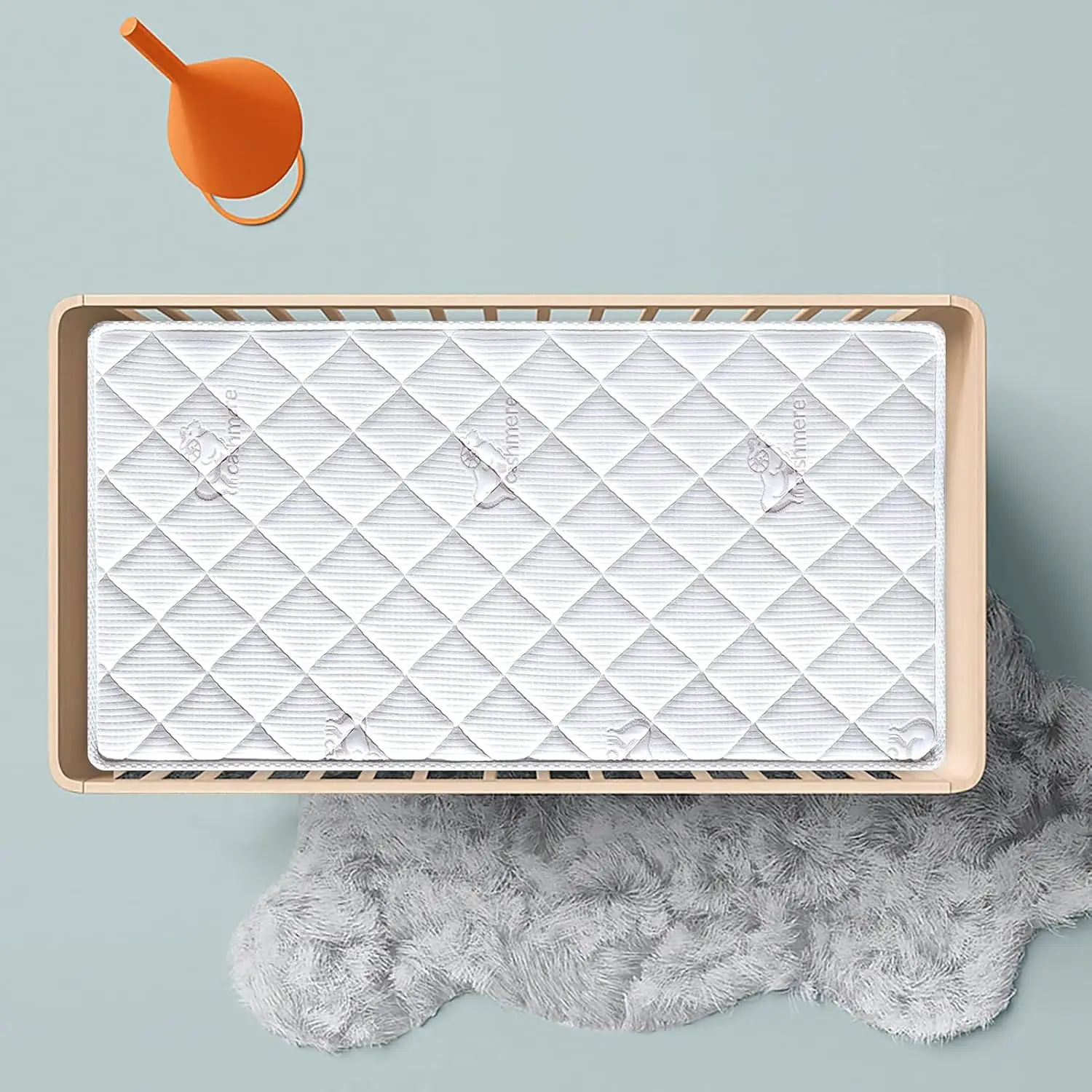 Premium Crib and Toddler Mattress- 100% Knitted Fabric- Premium Fleece Surface-Hypoallergenic- 5" Thick Firm Crib Mattress - Image 6