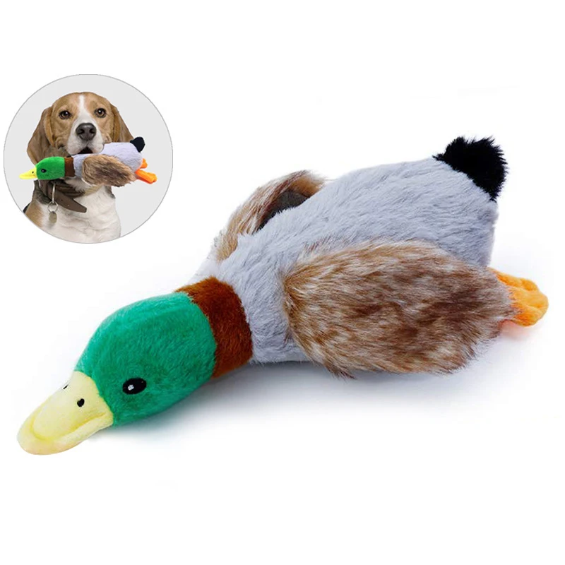 Plush Duck Sound- Stuffed Squeaky Animal- Dog Toy- Cleaning Teeth Dog Chew Rope