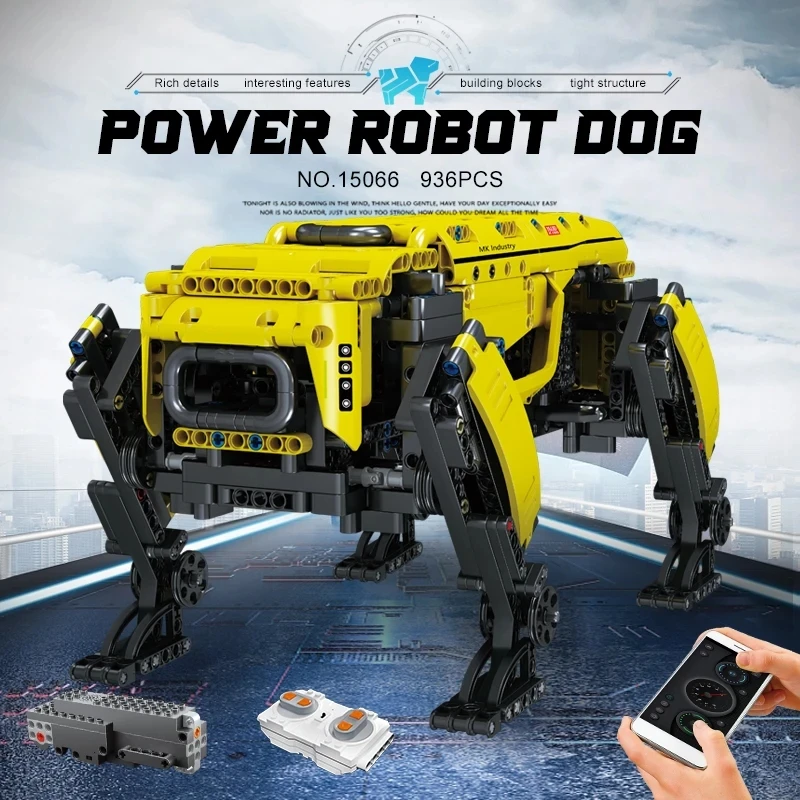 Build-Your-Own-Dog!- 936-PCS RC Power Robot Dog Building Blocks - Technical Robot Toy- Motorized - Image 4