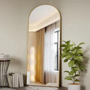 Arched, Full-Length Mirror- 71"x 26" Full Body Floor Mirror- Standing, Hanging, or Leaning