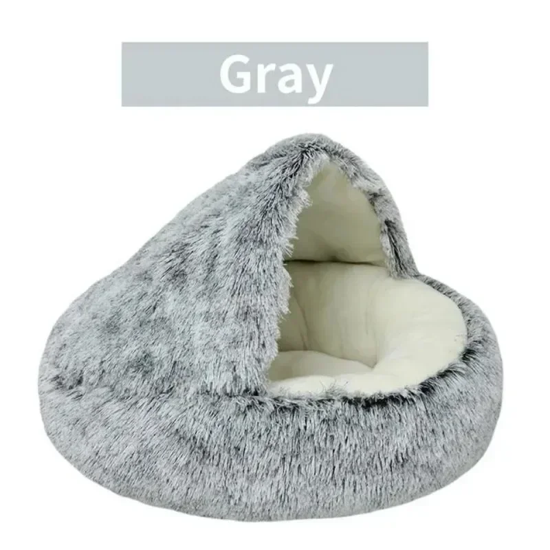 Semi-Enclosed Cat Bed- Simple Comfort- Warm Puppy/Kitten Sleeping Nest - Image 9