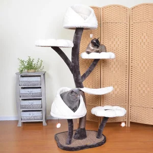 6-Tier, Large Cat Tree- Multi-Level Tower for Cats- 22 lbs Load Capacity
