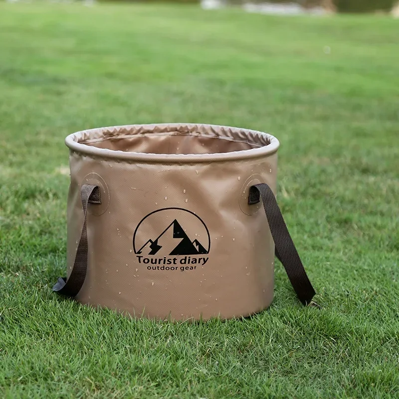 1pc Portable Bucket- Outdoor, Foldable, Waterproof Sink for Camping ,Fishing, Storage, etc. - Image 4