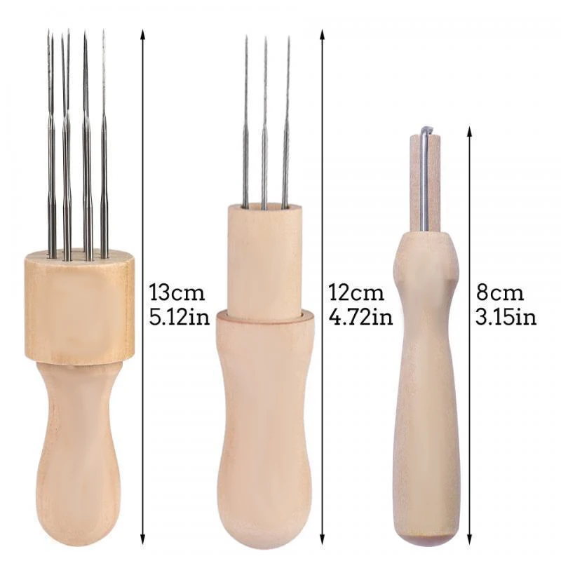 Wooden Wool Felting Needle Holder- Needles - Image 5
