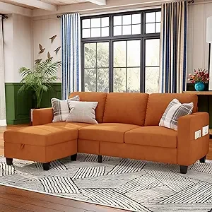 Sectional Sofa for Living Room - 78', L-Shaped Beige- Pet Friendly- Modular 3-Seater- Convertible Sofas- Washable- Multiple Fabrics and Colors - Image 9