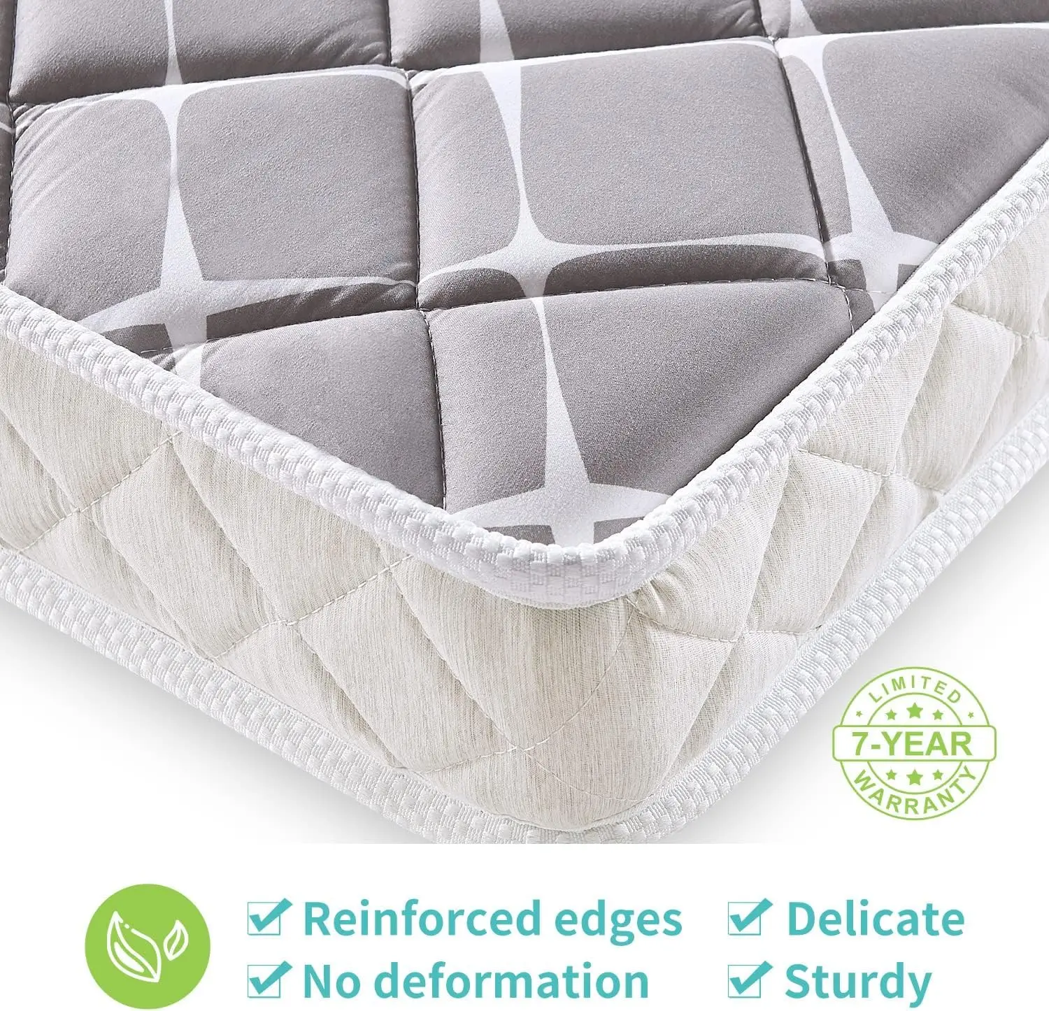 Premium Dual-Sided Baby Crib Mattress and Toddler Mattress - 52" x 27.6" x 5" - Breathable - Firm Soft - Fits Standard Cribs - Image 4