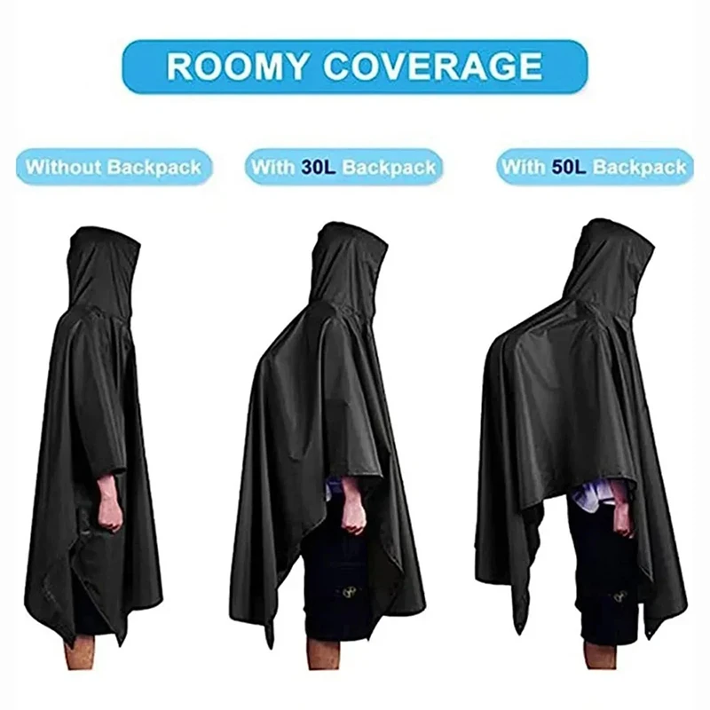 Three-in-One Hooded Raincoat- Camping- Tent- Ground Sheet- Emergencies - Image 5
