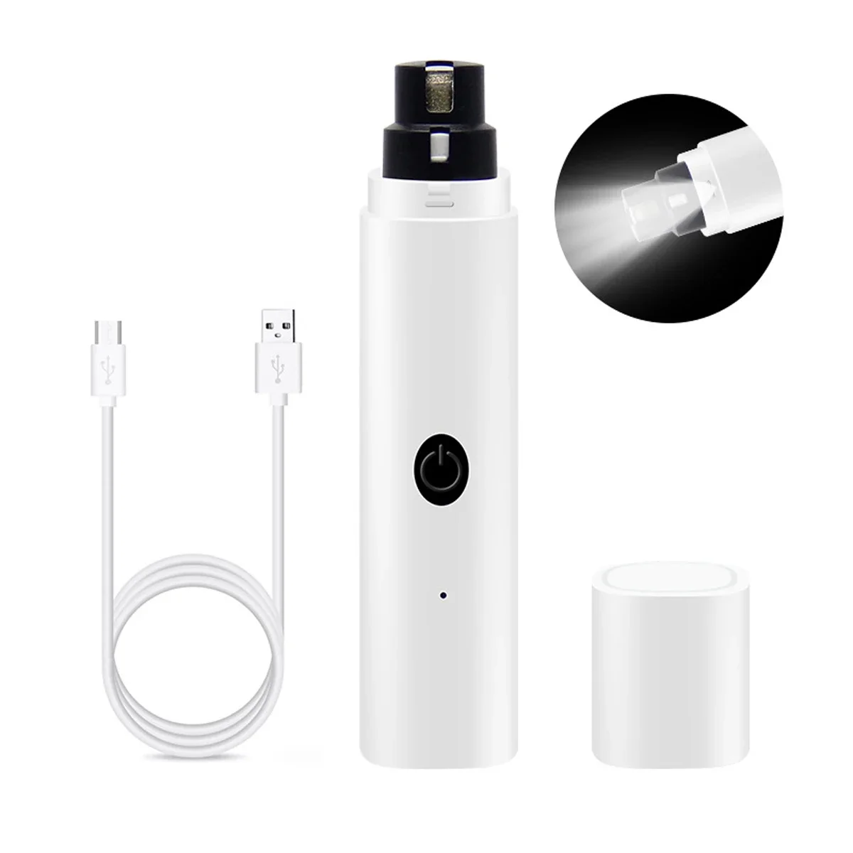 Electric Dog Nail Clippers for Dog Nail Grinders Rechargeable USB Charging LED Light Pet Quiet Cat Paws Nail Grooming Supplies - Image 8