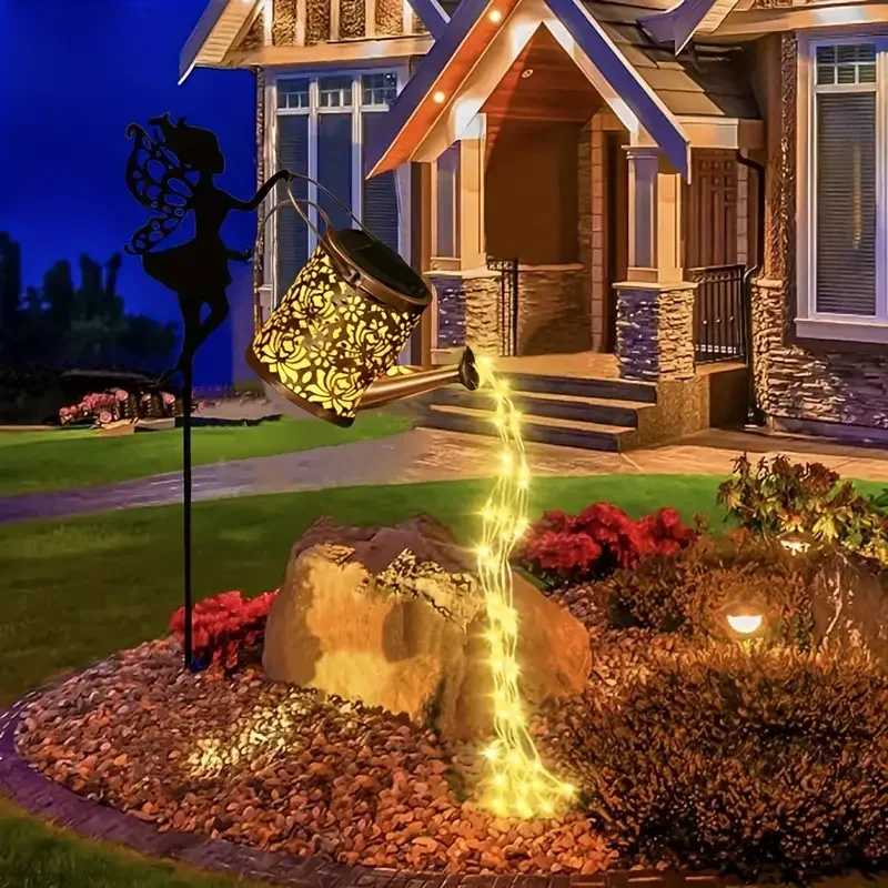 Solar Fairy Watering Can- Garden Decor - Image 4