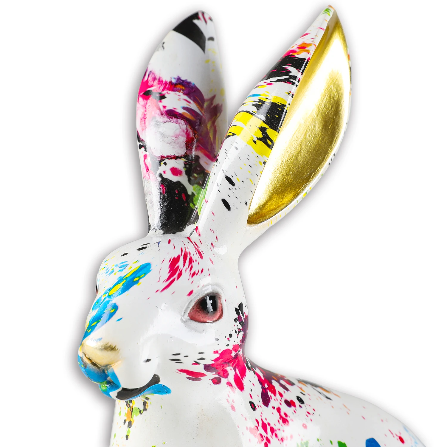 1-pc Graffiti Rabbit Statue- Cabinet Decoration- Office- Child's Room - Image 5