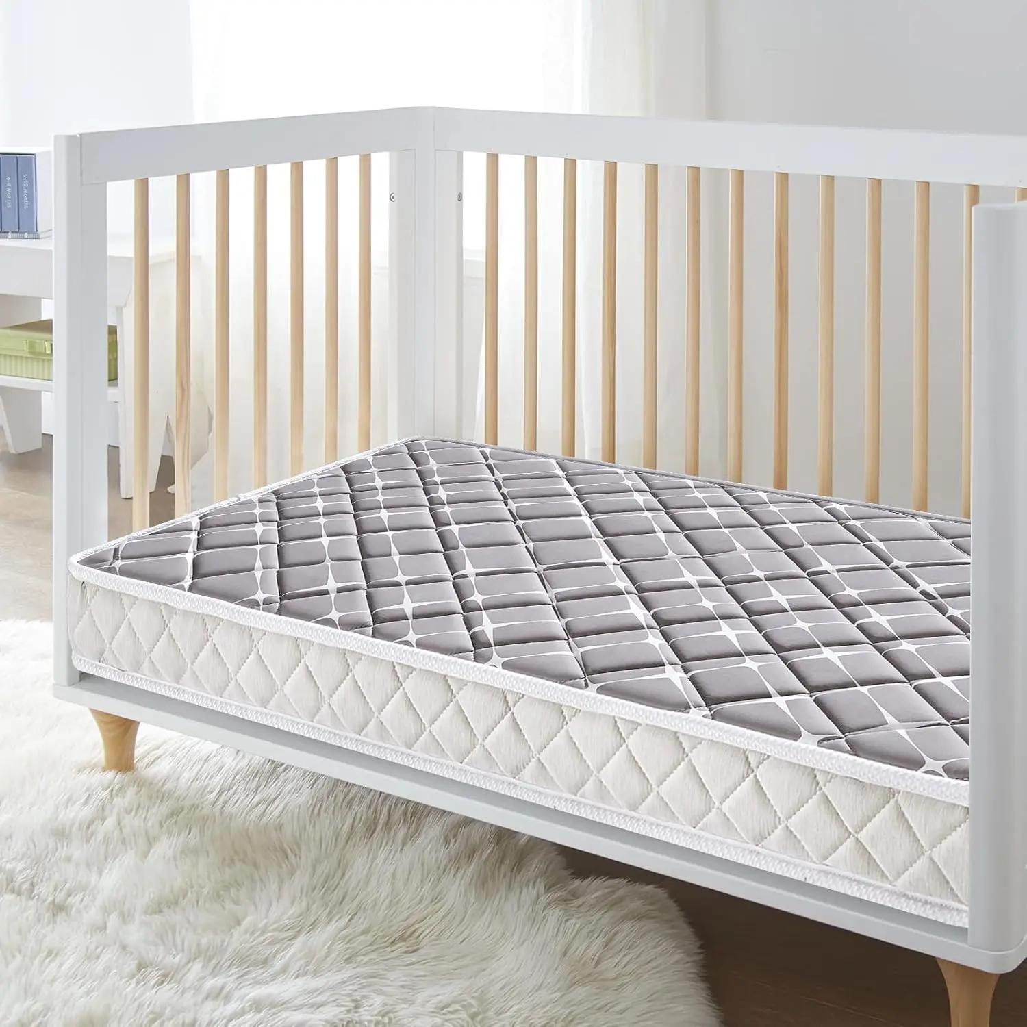 Premium Dual-Sided Baby Crib Mattress and Toddler Mattress - 52" x 27.6" x 5" - Breathable - Firm Soft - Fits Standard Cribs - Image 2