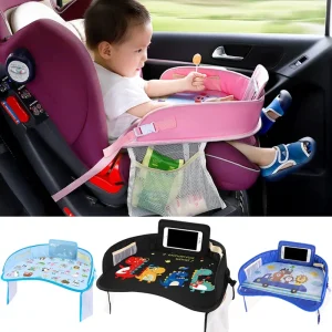 Kids' Travel Tray- Car Seat Activity and Play- Tray Organizer for Children and Toddlers- Multiple Colors and Designs