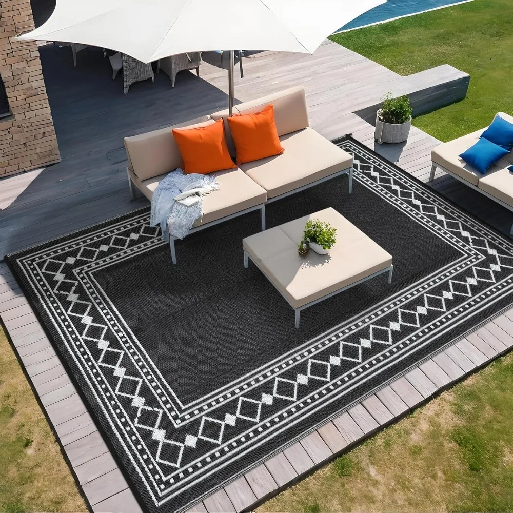 9x12 Outdoor Area Rug- Waterproof Plastic Straw- Reversible- Washable - Image 2