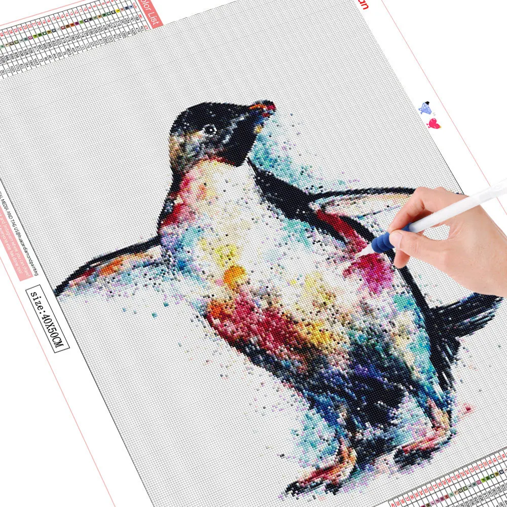 5D DIY Diamond Painting- Full Drill Square/Round- Penguin Diamond Embroidery - Image 2