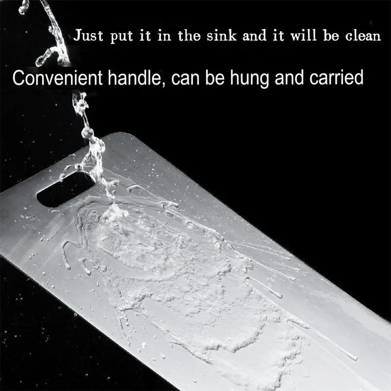 Titanium Cutting Boards- 304 Steel- Thickened, Double-Sided, Food Grade- Anti-Bacterial- Prevents Knives from Dulling - Image 4