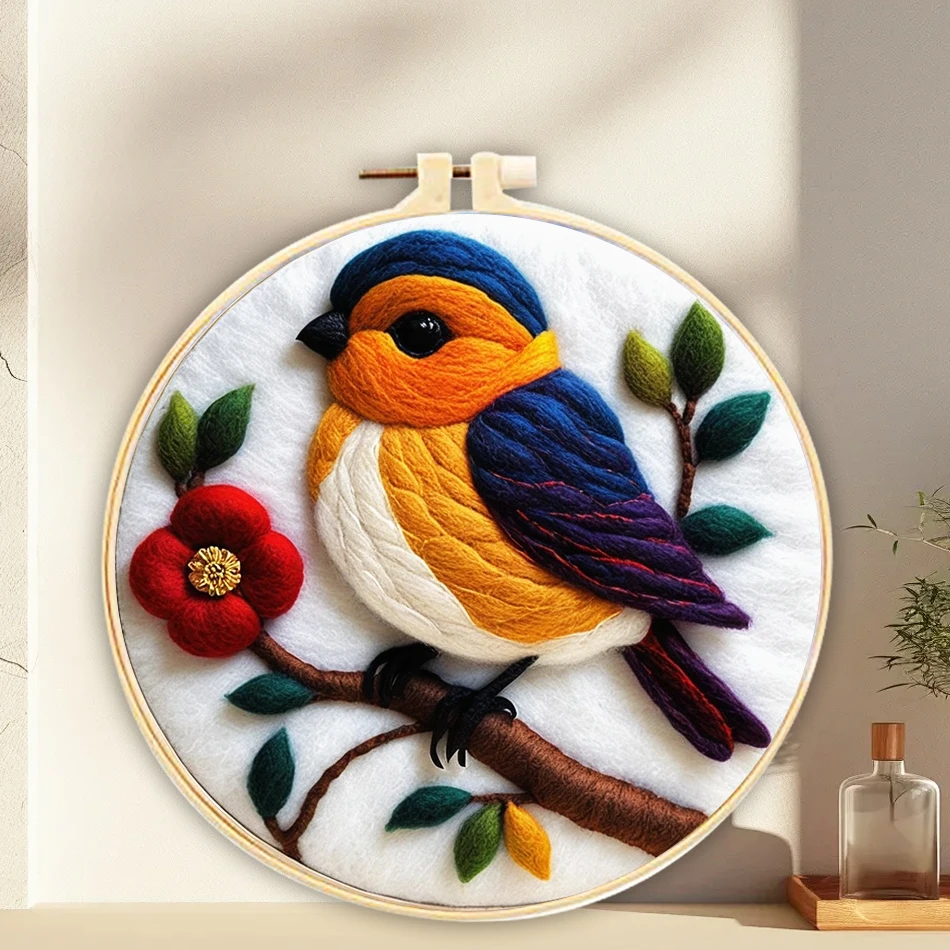 Needle Felting Kit- Wool Felting Painting Kit- Great for Beginners- 20x20cm Frame - Image 8